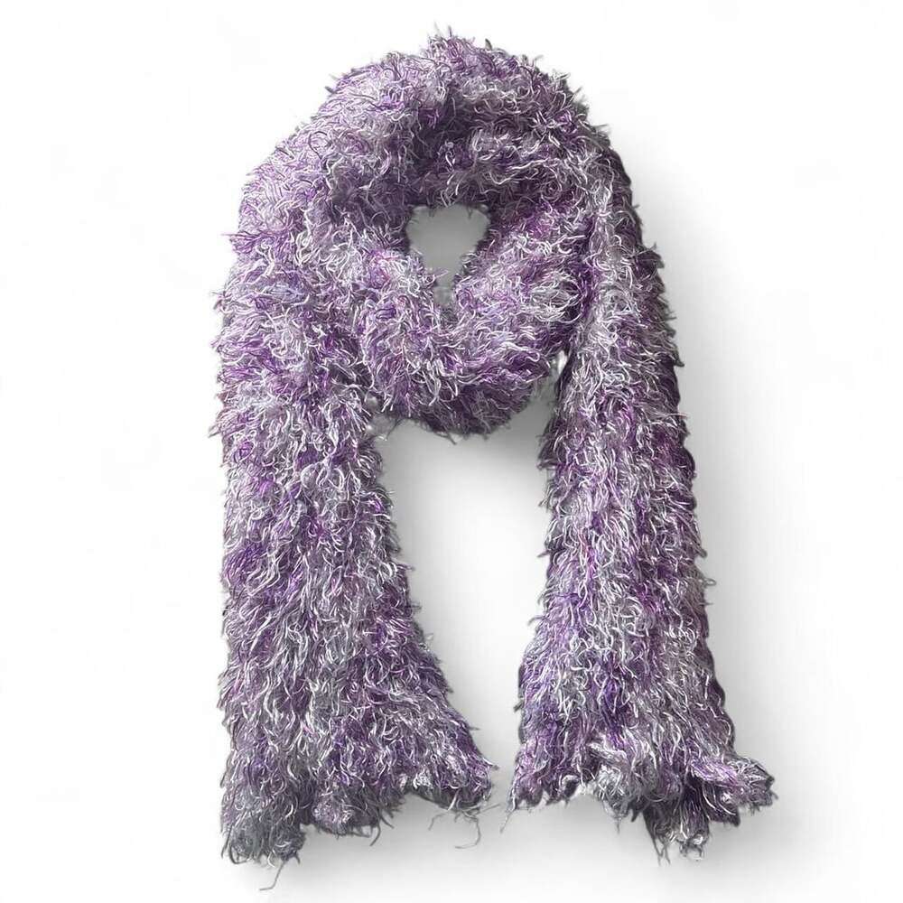 Old Navy Y2K Purple Eyelash Scarf